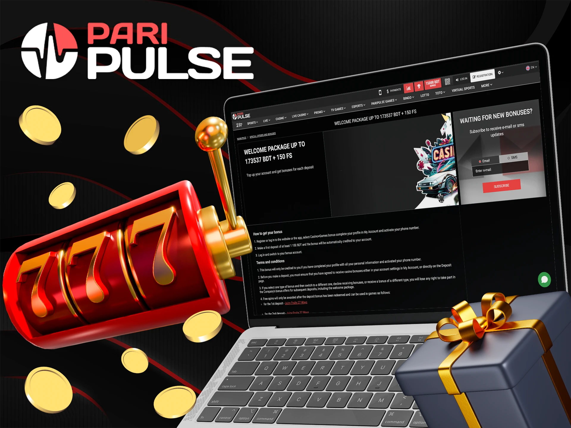 Get a casino bonus from PariPulse.