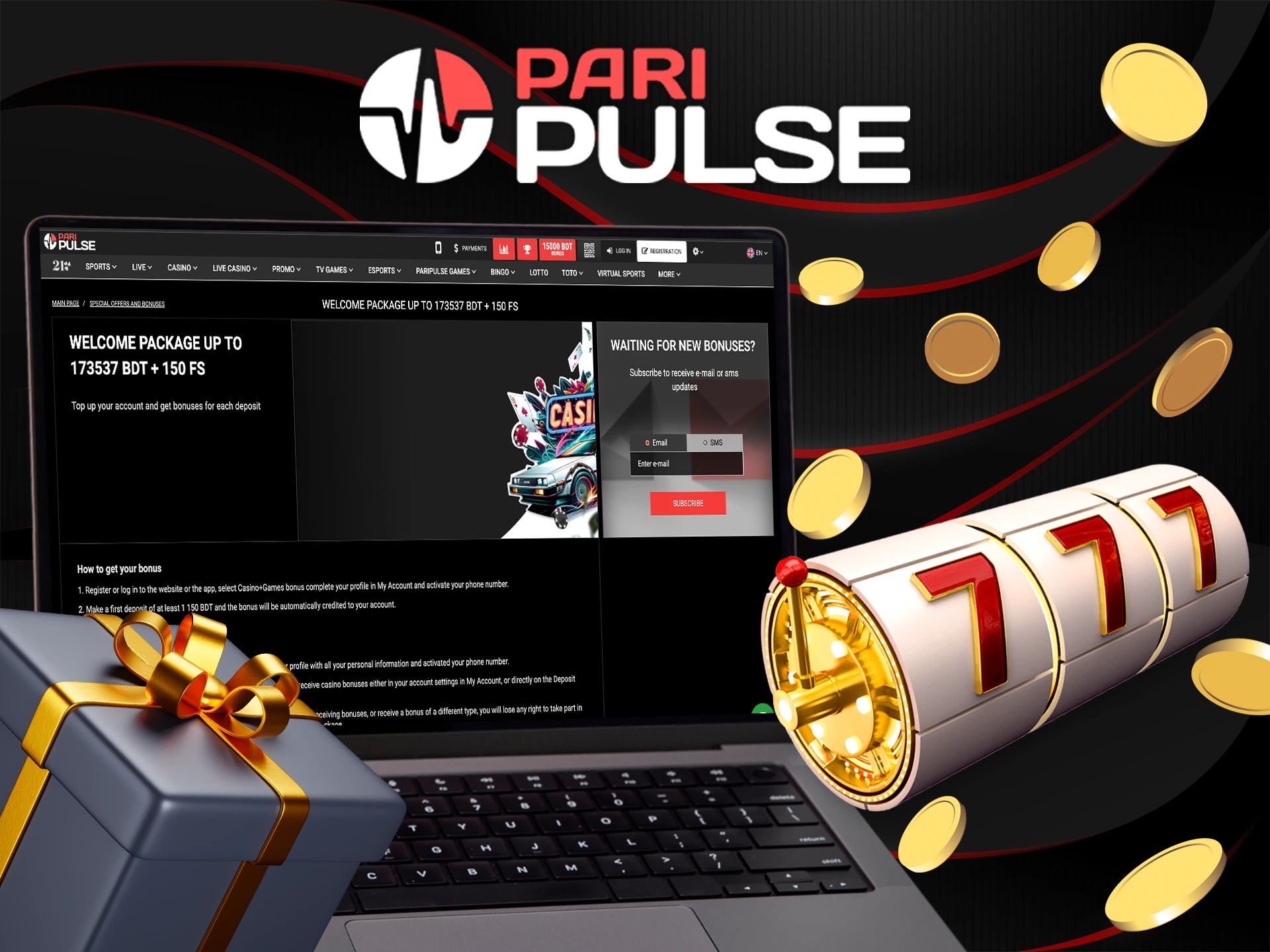 PariPulse gives its players a casino bonus.