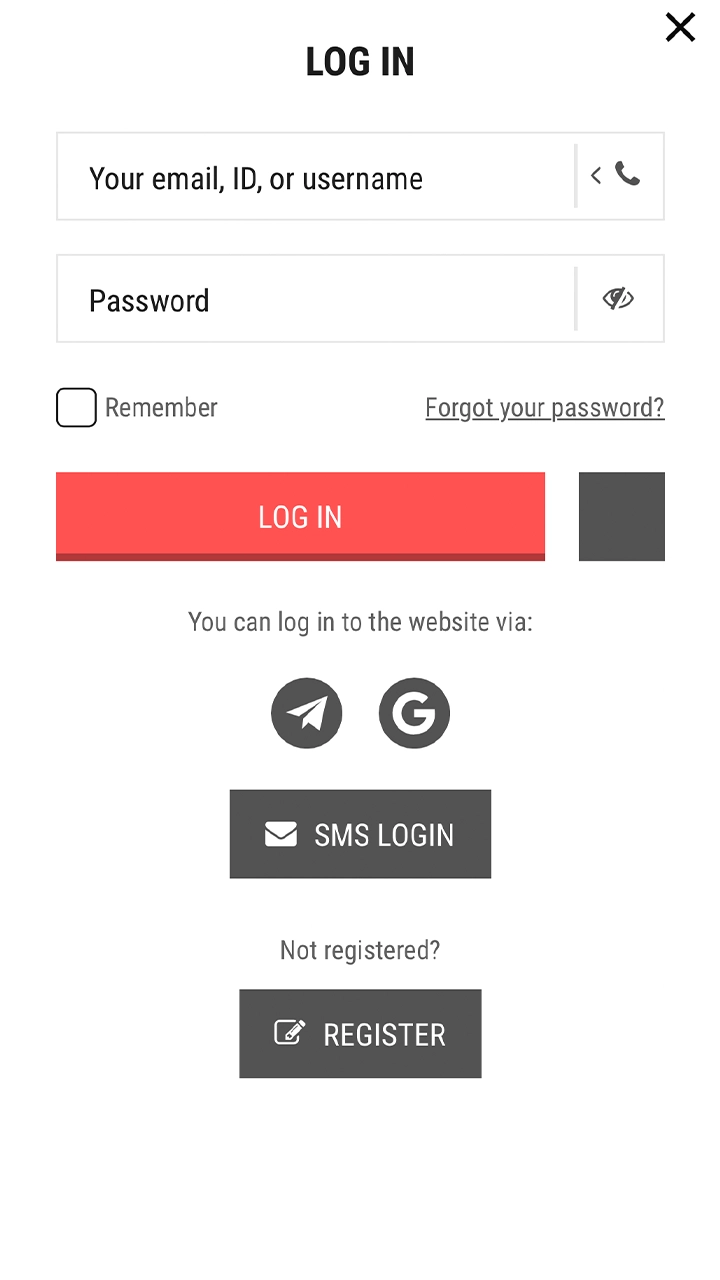 Log in to your personal PariPulse account.