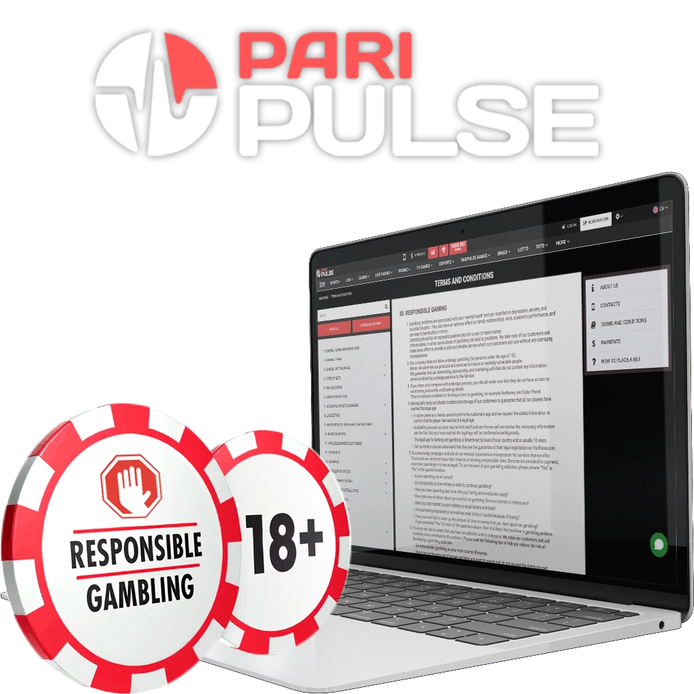 Take a responsible approach to playing at PariPulse Casino.