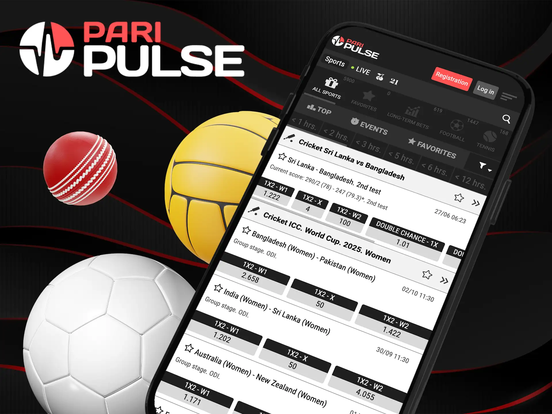 Download the PariPulse app and bet on sports anytime.