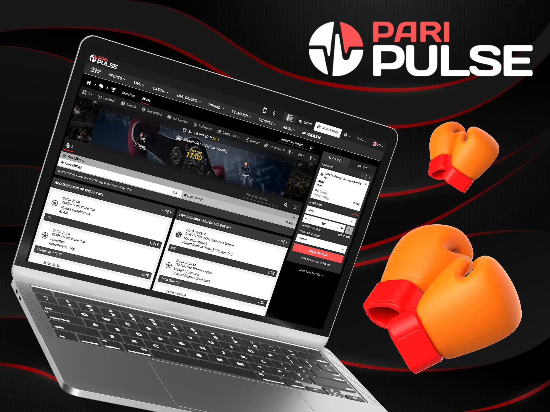 Step into the ring with boxing bets on PariPulse.