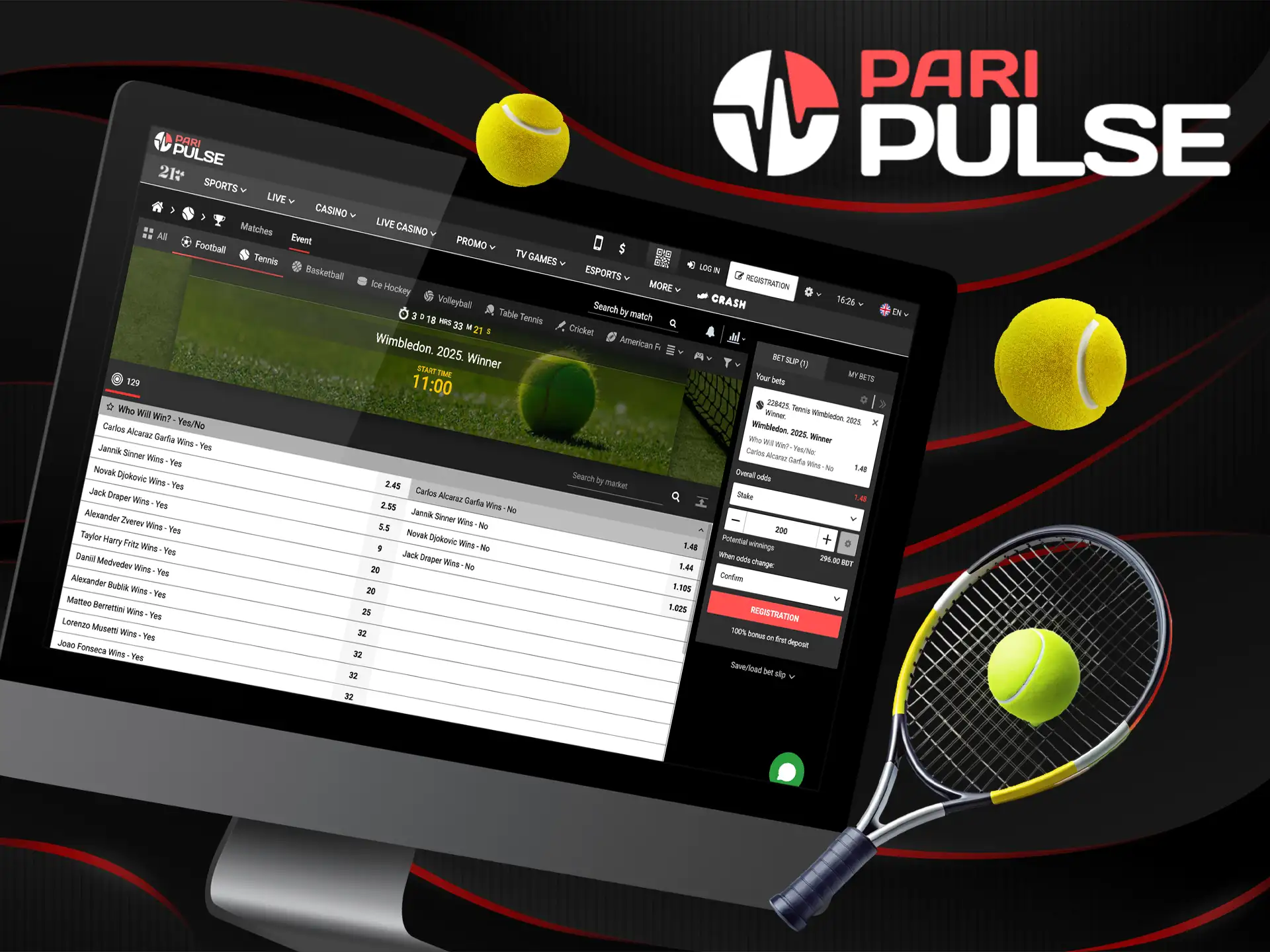 Make winning predictions on tennis matches with PariPulse.