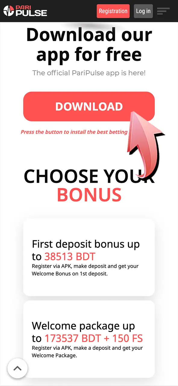 Tap the download button to get the PariPulse app for Android.