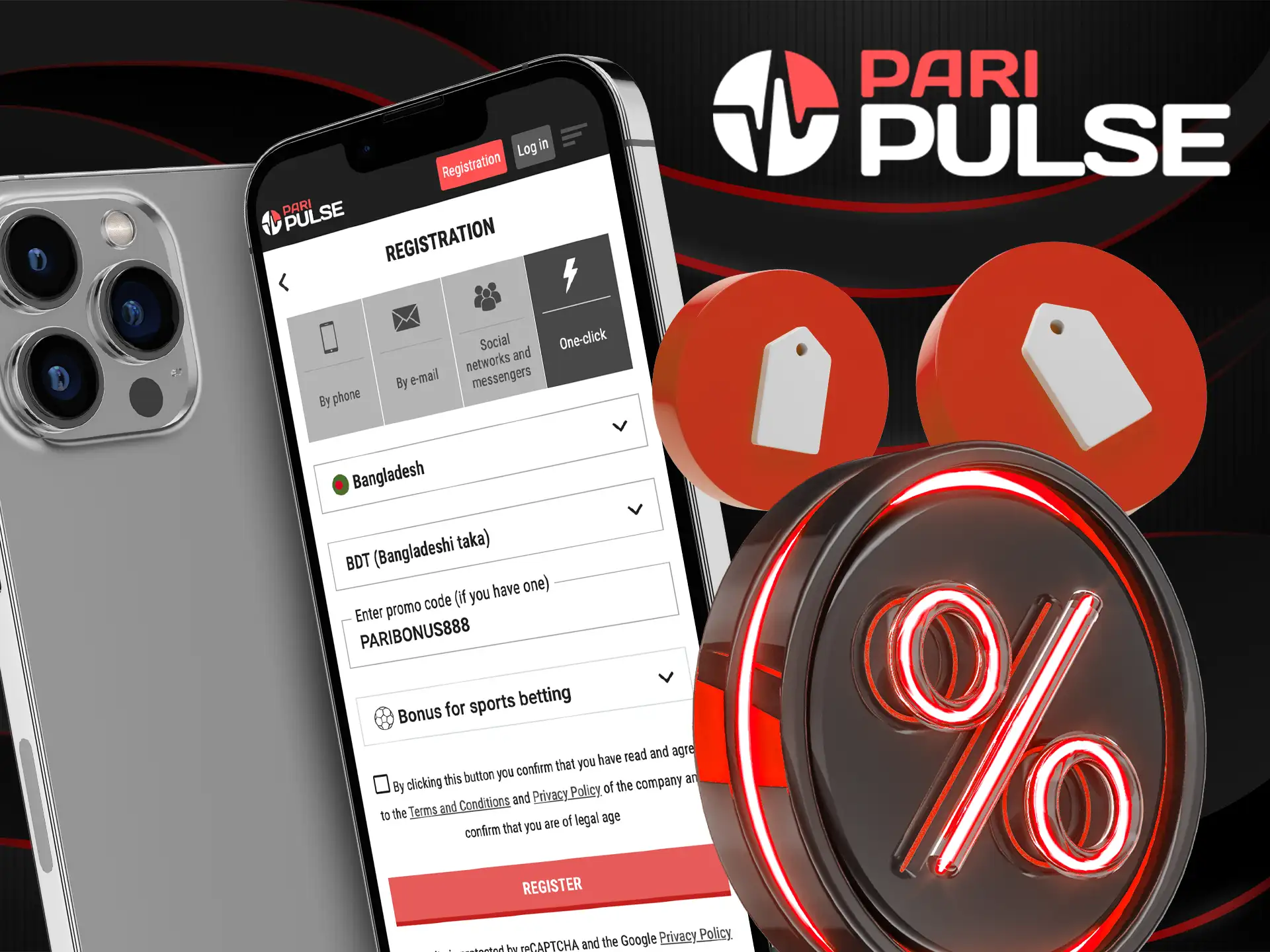 Apply a promo code in the PariPulse app and get rewards.