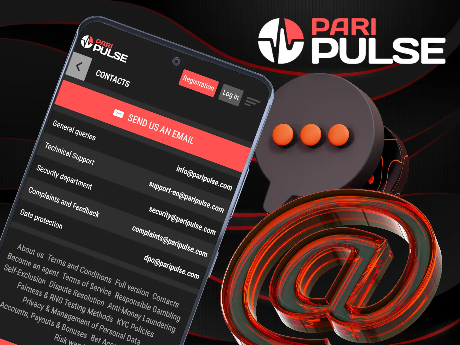 Contact customer support directly from the PariPulse app.