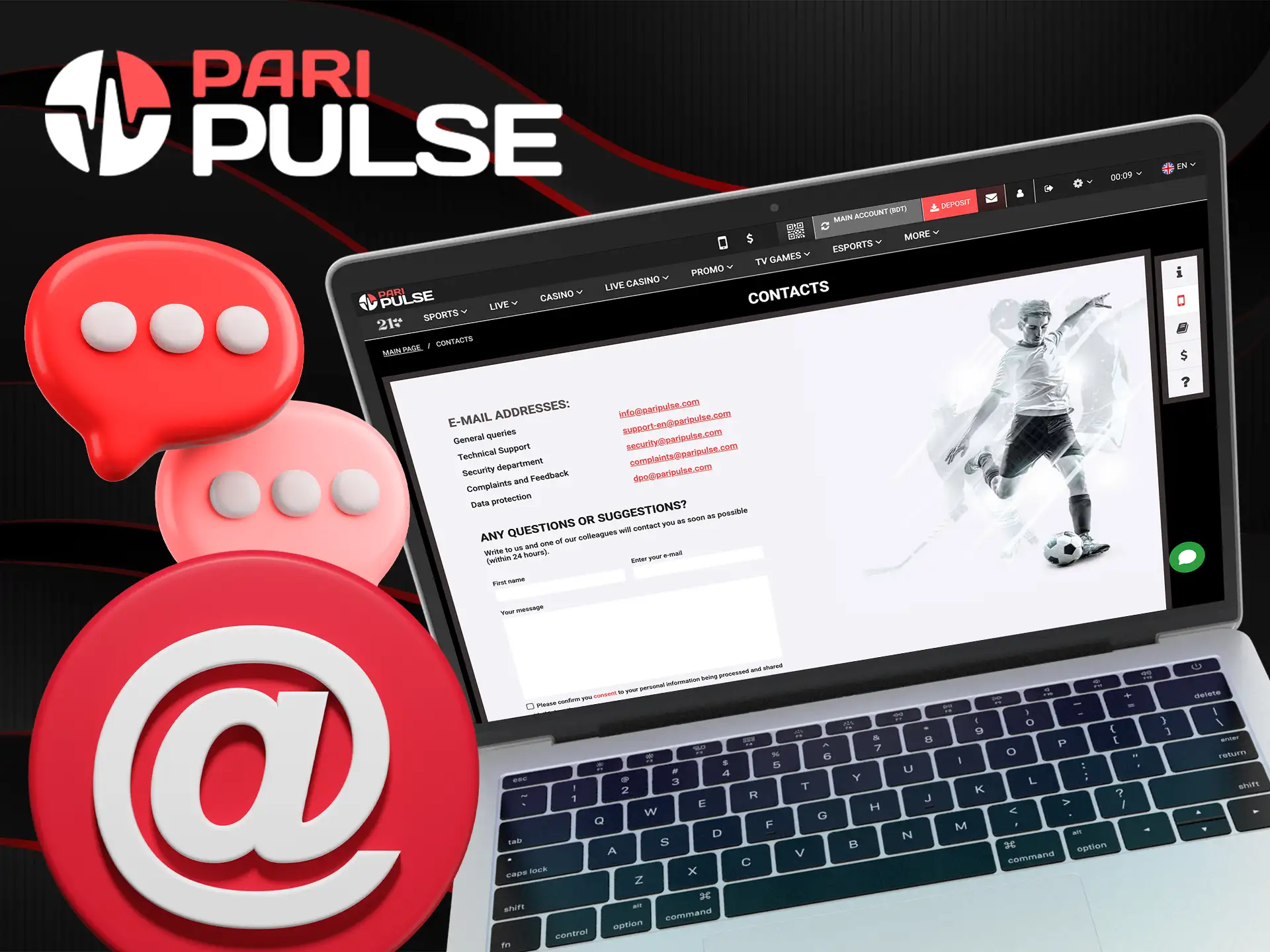 Get help from customer support for any account issues on PariPulse.