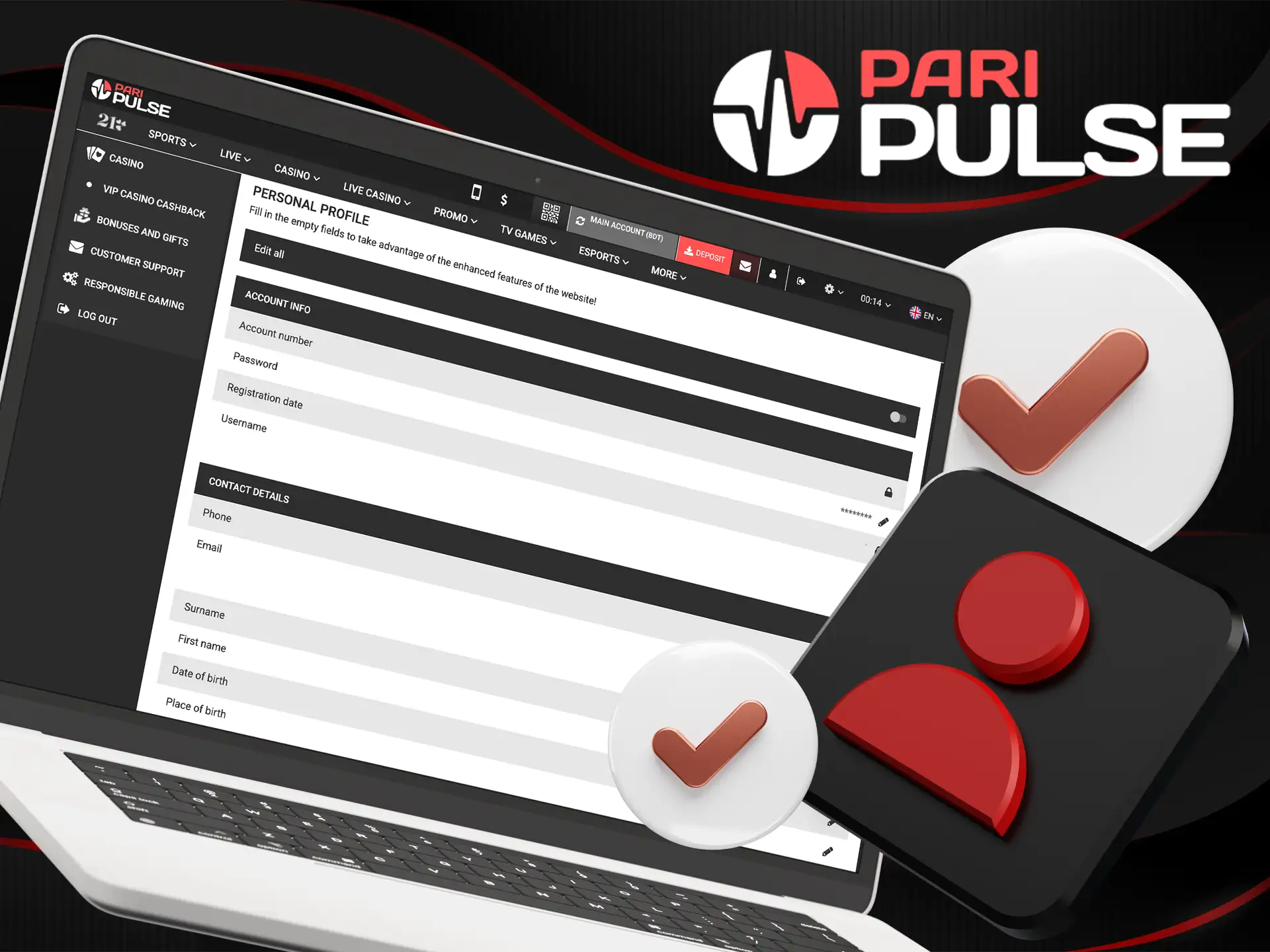 Complete the verification procedure on PariPulse.