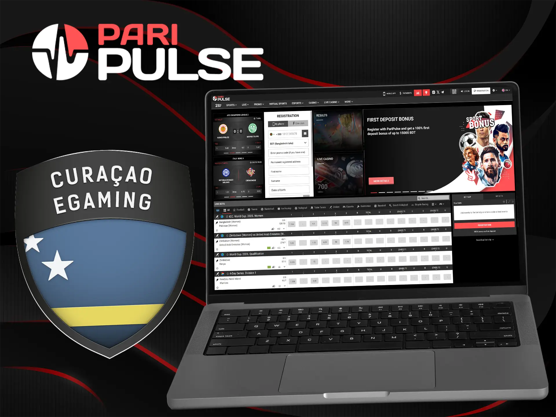 PariPulse works under a Curacao license, which ensures fair games and user data protection.