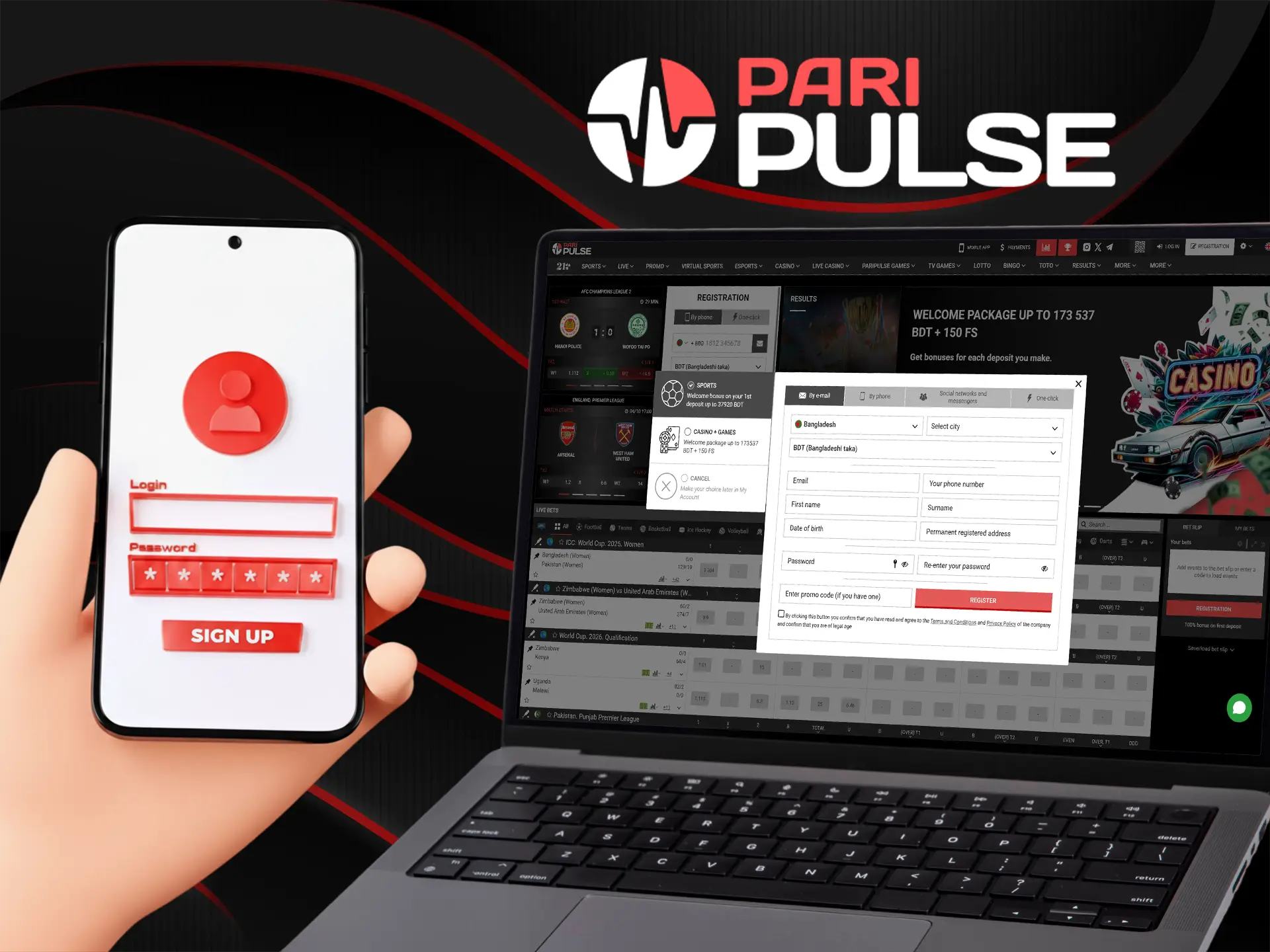 To access all PariPulse features, you need to create an account.